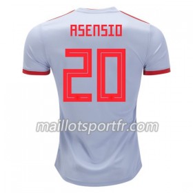 Maillot de Foot Espagne Asensio 20 Exterieur Coupe du monde 2018